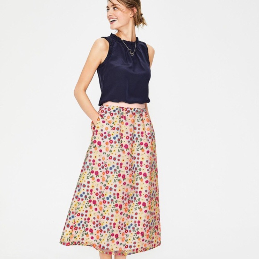 EUC Boden Marjorie Organza Skirt